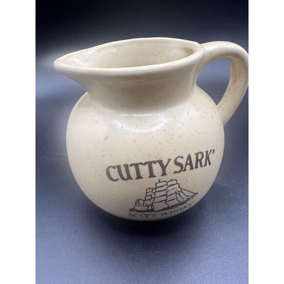 Vintage Cutty Sark Jug Scots Whisky Mini Pitcher Stoneware whiskey Jug Pottery - Picture 2 of 3